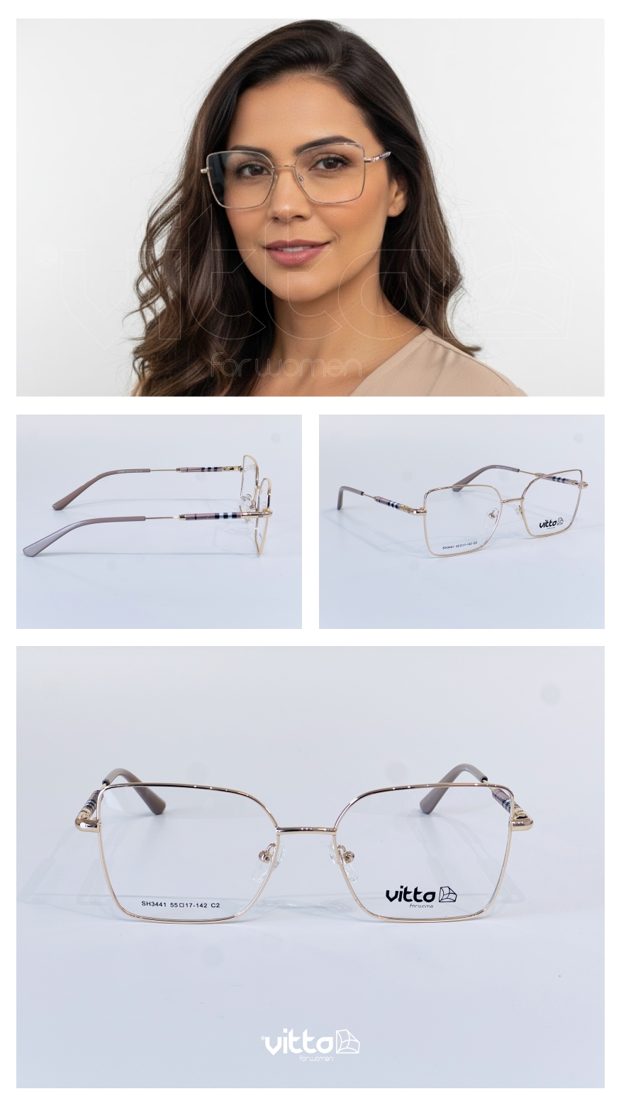 Armação Vitta Geométrica Feminina com Versatilidade
