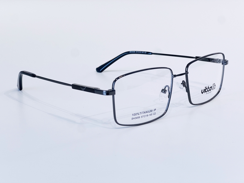 Armação Vitta Masculina Retangular: Sofisticação Metálica 4