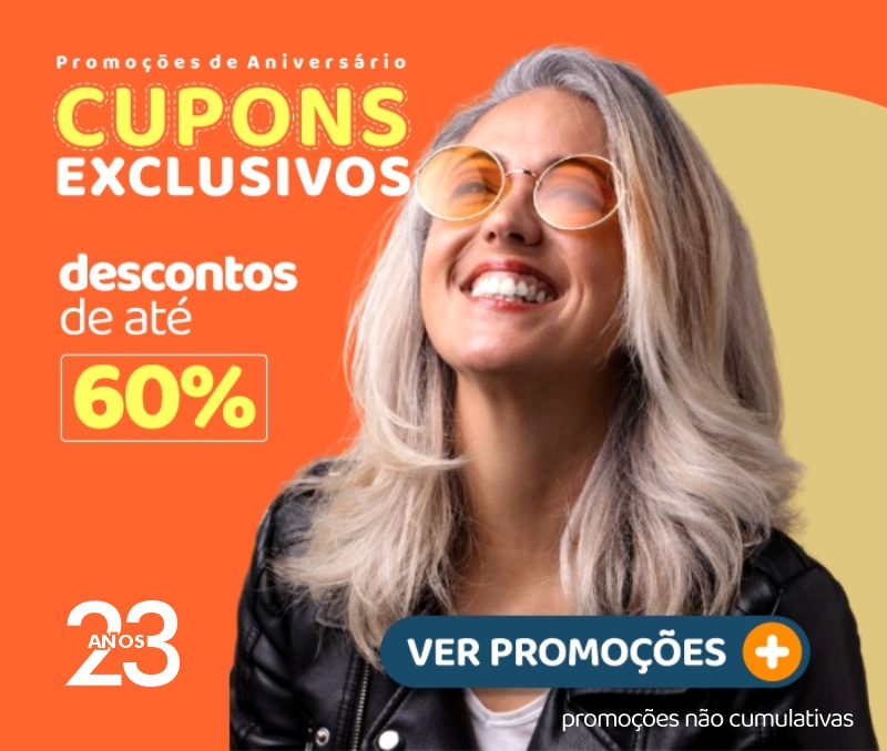 Promoções de Aniversário Óticas Cauê 23 Anos