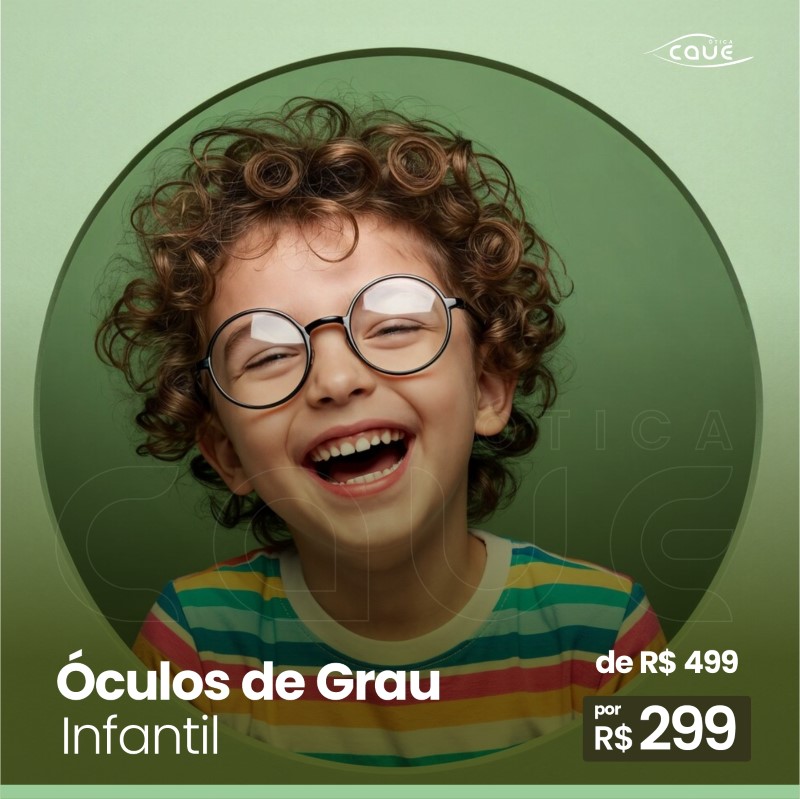 Cupom | Óculos de Grau Infantil de R$ 499 por R$ 299
