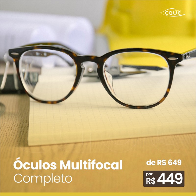 Cupom | Óculos Multifocal Completo de R$ 649 por R$ 449