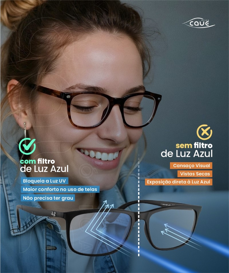 Óculos com Lente Antiblue